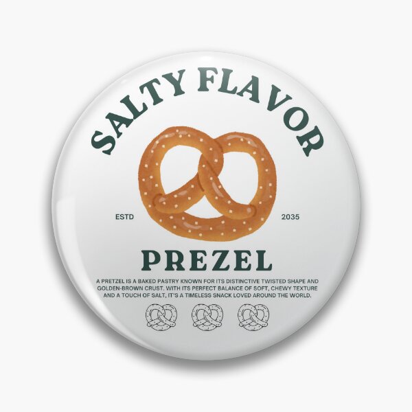 Item preview, Salty Flavor Pretzel – Retro Food Poster Graphic designed and sold by mintmono-studio.
