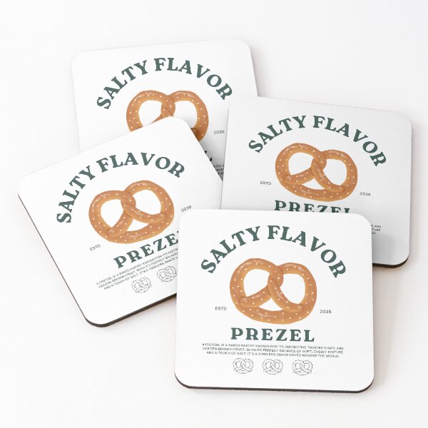 Item preview, Salty Flavor Pretzel – Retro Food Poster Graphic designed and sold by mintmono-studio.