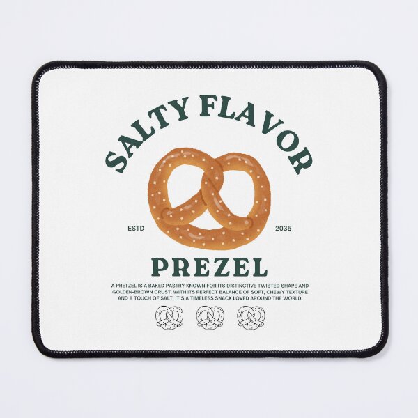 Item preview, Salty Flavor Pretzel – Retro Food Poster Graphic designed and sold by mintmono-studio.