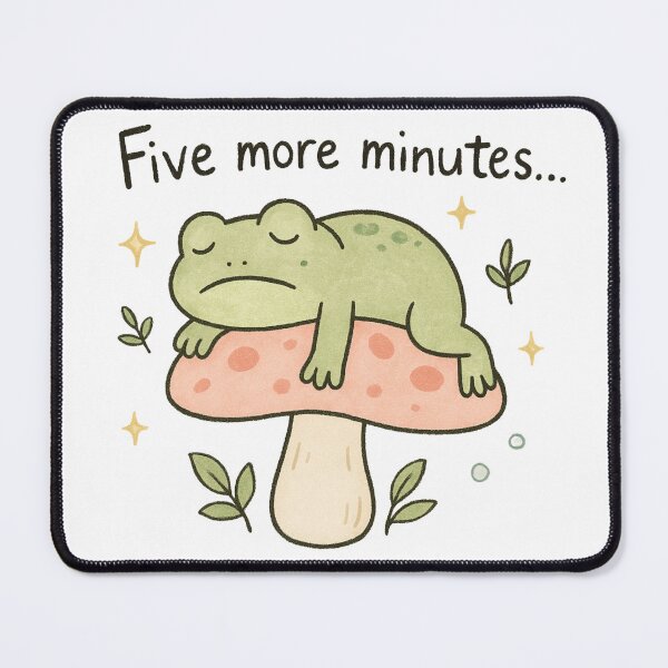 Item preview, Cute Sleepy Frog on Mushroom PNG - Funny Frog Quote Clipart designed and sold by SearionStudio.