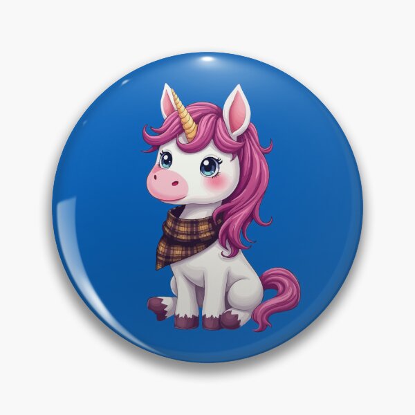 Item preview, Cute Pink Unicorn Wearing A Scottish Plaid Neckerchief designed and sold by taiche.