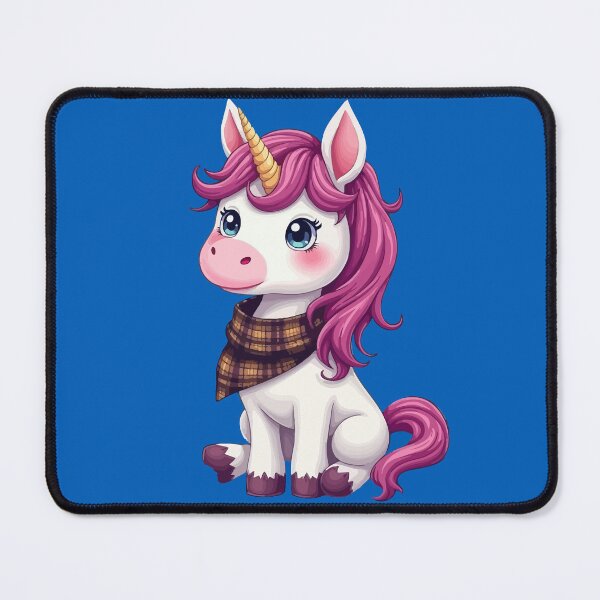 Item preview, Cute Pink Unicorn Wearing A Scottish Plaid Neckerchief designed and sold by taiche.