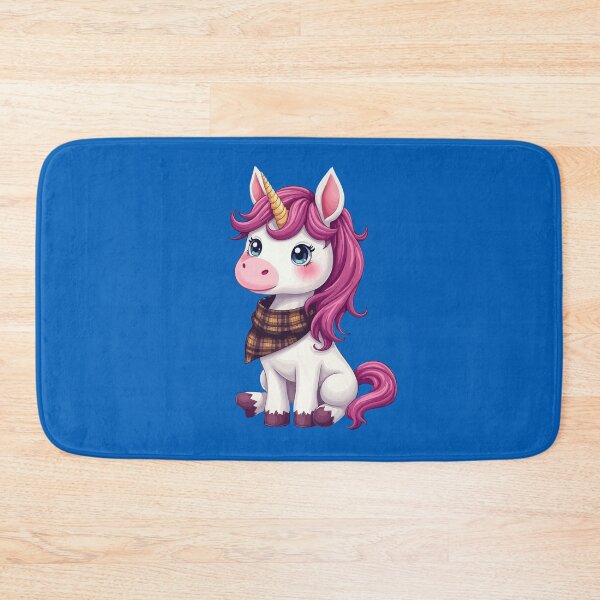 Item preview, Cute Pink Unicorn Wearing A Scottish Plaid Neckerchief designed and sold by taiche.