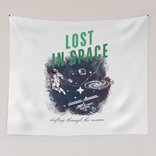 Item preview, Lost in Space – Astronaut Galaxy Art Print designed and sold by mintmono-studio.