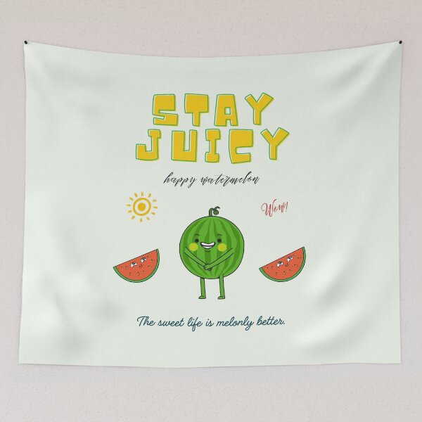 Item preview, Stay Juicy Watermelon Graphic designed and sold by mintmono-studio.