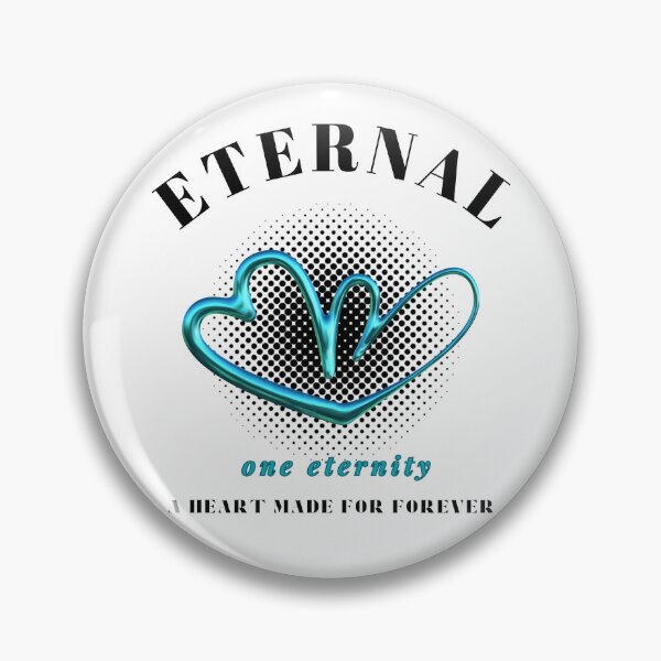 Item preview, Eternal Love – Modern Chrome Heart Graphic designed and sold by mintmono-studio.