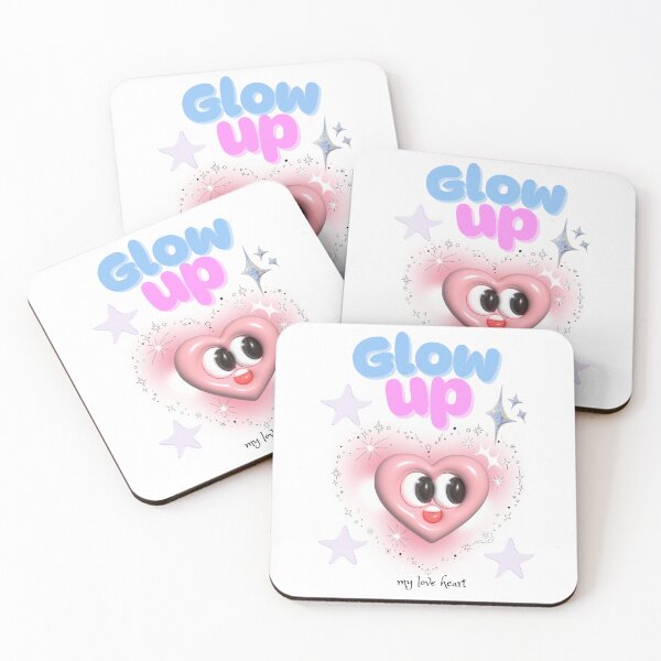 Item preview, Glow Up – Kawaii Heart Face Dreamcore Style designed and sold by mintmono-studio.