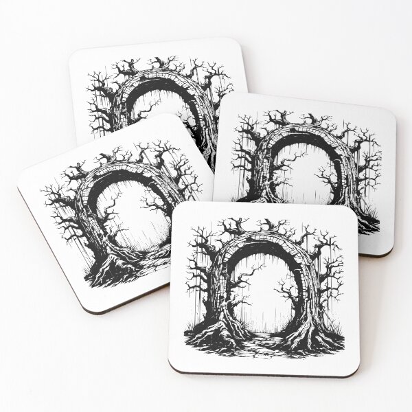 Item preview, Forest Portal Archway Winding Path Dark Spooky Haunted designed and sold by inkoutninja.