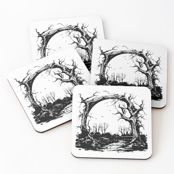 Item preview, Forest Portal Archway Winding Path Dark Spooky Haunted designed and sold by inkoutninja.