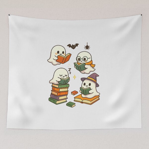 Item preview, Ghosts Reading Books Teacher Halloween Librarian Book Lover  designed and sold by diyoor.