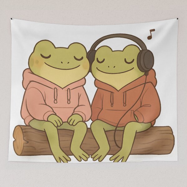 Item preview, Just Two Frogs Vibing designed and sold by Uglyandcute.