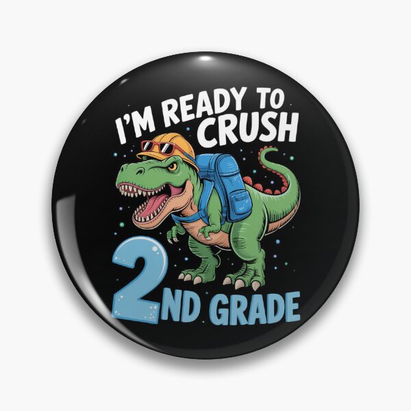 Item preview, Ready To Crush 2nd Grade T Rex Dinosaur Back to School designed and sold by brynatshop.