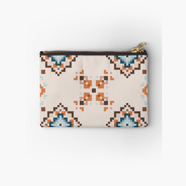 Item preview, Abstract Pixel Blocks Fabric Pattern with Bold Color Transitions for Modern Textiles designed and sold by Loomexa Studio .