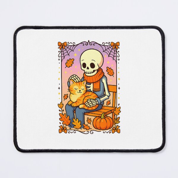 Item preview, Preppy Skeleton Hugging Black Cat Mom Dad  designed and sold by diyoor.