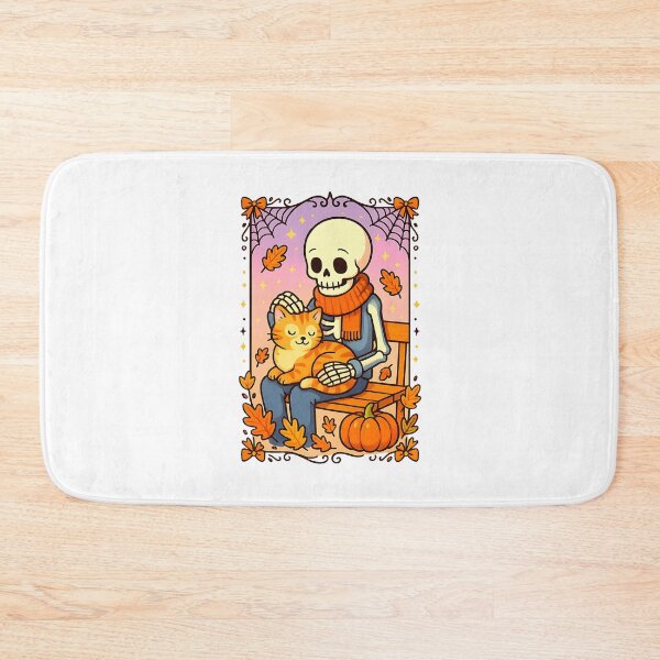 Item preview, Preppy Skeleton Hugging Black Cat Mom Dad  designed and sold by diyoor.