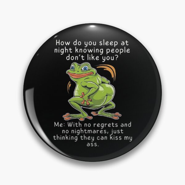 Item preview, Confident Frog with Bold Humor,Funny Saying Humor designed and sold by love3617.