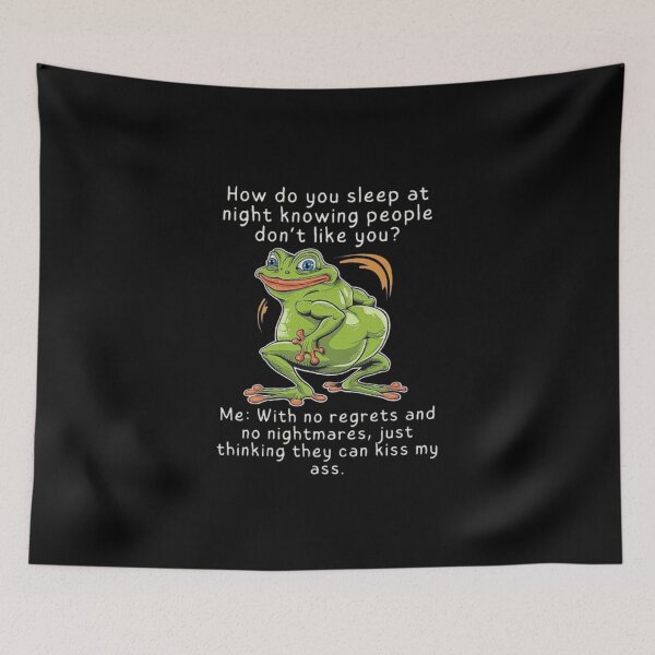 Item preview, Confident Frog with Bold Humor,Funny Saying Humor designed and sold by love3617.