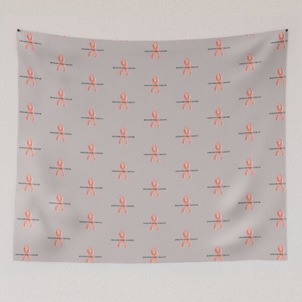Item preview, Endometrial Cancer Peach Ribbon designed and sold by dontcryimhere.