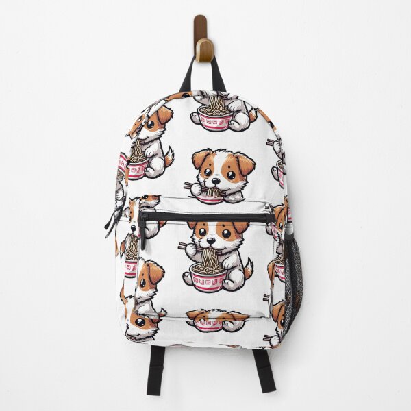 Item preview, Jack Russell Terrier Anime Dog Eating Ramen Noodles designed and sold by doodIllustrate.