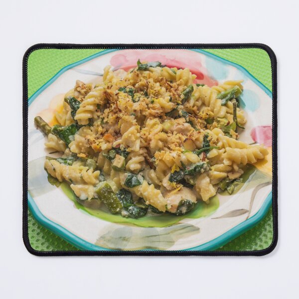 Item preview, Asparagus, Chicken, Spinach, Ricotta Pasta with an Almond Garlic Crumble on Top designed and sold by LINDA MCKUSICK.