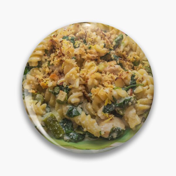 Item preview, Asparagus, Chicken, Spinach, Ricotta Pasta with an Almond Garlic Crumble on Top designed and sold by LINDA MCKUSICK.