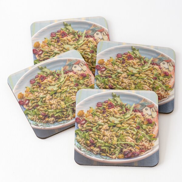Item preview, Quinoa, Salmon, and Arugula Salad with Dried Cranberries, Golden Raisins and Pumpkin Seeds designed and sold by LINDA MCKUSICK.