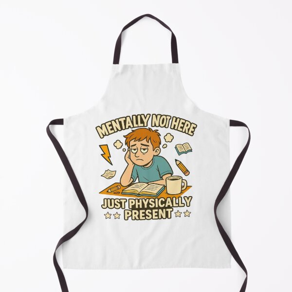 Item preview, Mentally Not Here – Just Physically Present | Funny School Cartoon designed and sold by tigger shop.