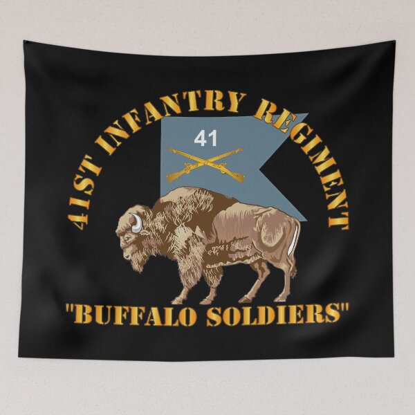 Item preview, Army - 41st Infantry Regiment - Buffalo Soldiers w 41st Inf Guidon X 300 designed and sold by Military Insignia Products.