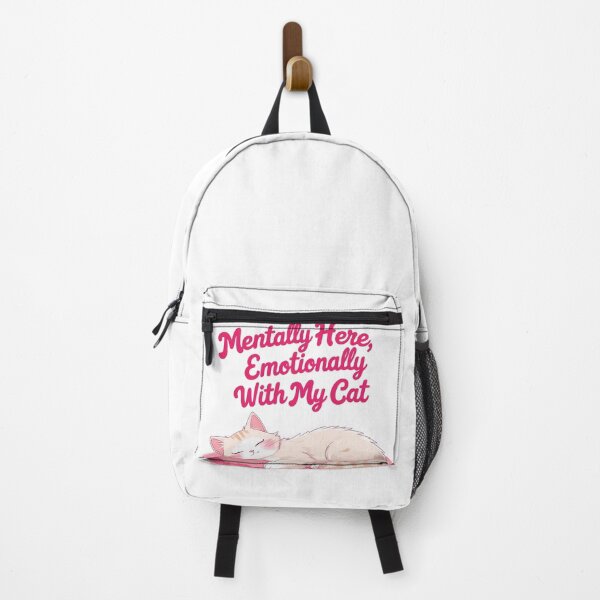 Item preview, Mentally Here, Emotionally with My Cat – Cute Cat Lover Shirt designed and sold by Jackypoo Design.