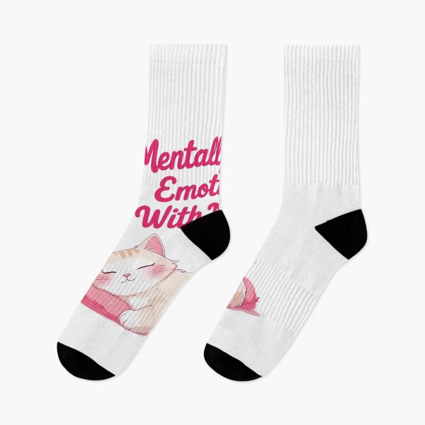 Item preview, Mentally Here, Emotionally with My Cat – Cute Cat Lover Shirt designed and sold by Jackypoo Design.