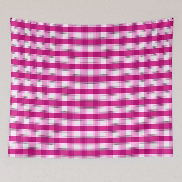 Item preview, Plaid shirt with a raspberry and white pattern designed and sold by fuzzyfox.