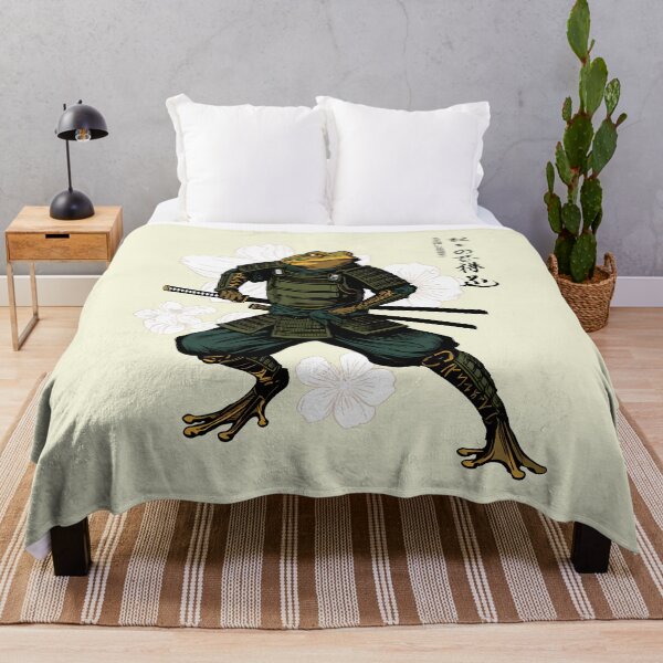 Artikelvorschau, Frosch-Samurai entworfen und verkauft von Funny Vintage Stickers And T-Shirts.