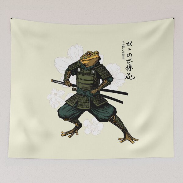 Item preview, Frog Samurai designed and sold by Funny Vintage Stickers And T-Shirts.