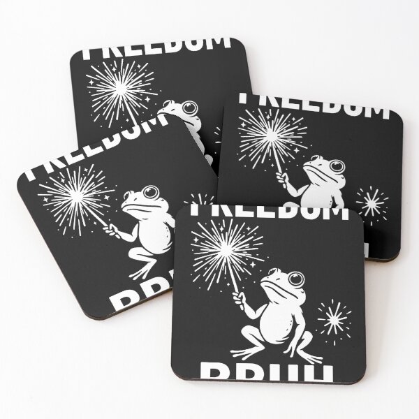 Item preview, Funny Frog with Firework and FREEDOM BRUH Meme Text designed and sold by haitrieuic96.