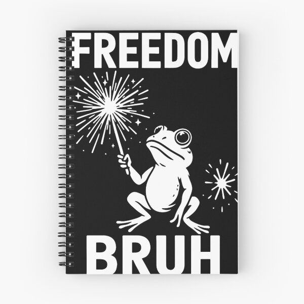 Item preview, Funny Frog with Firework and FREEDOM BRUH Meme Text designed and sold by haitrieuic96.