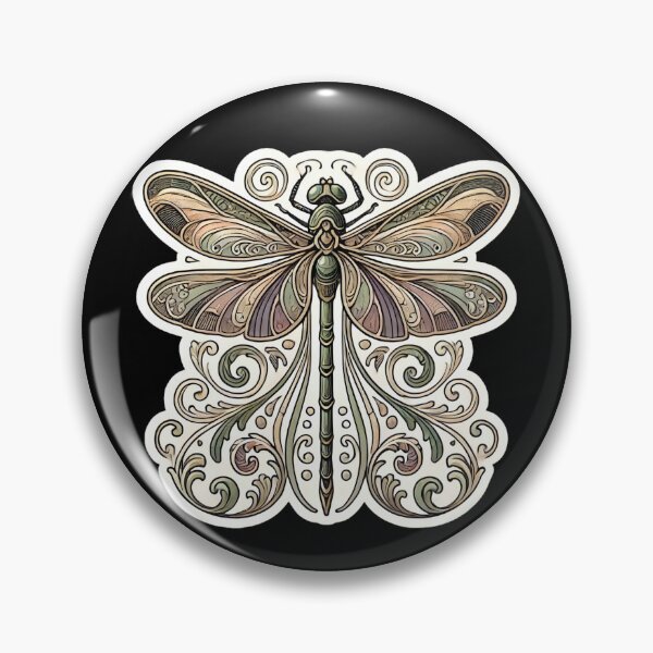 Item preview, Art Nouveau Dragonfly designed and sold by PinUpPizzazz.