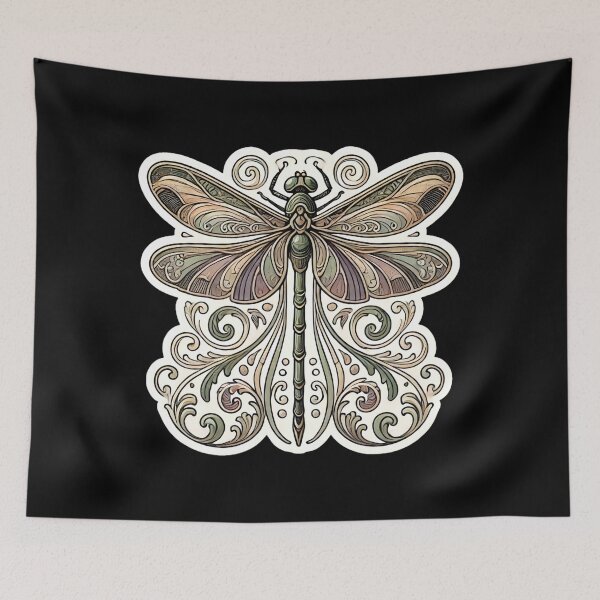 Item preview, Art Nouveau Dragonfly designed and sold by PinUpPizzazz.