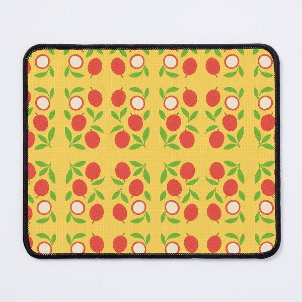 Item preview, Hand-Drawn Lychee Pattern on Yellow – Seamless Fruit Illustration designed and sold by Asbiell.