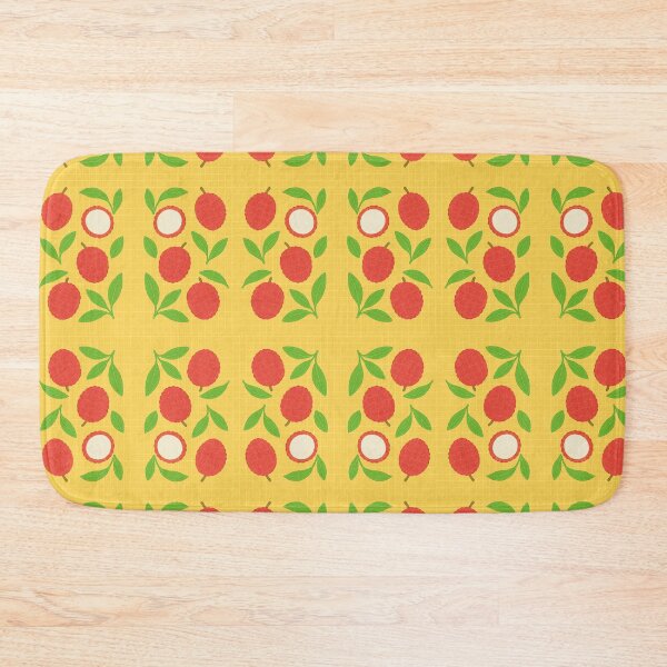 Item preview, Hand-Drawn Lychee Pattern on Yellow – Seamless Fruit Illustration designed and sold by Asbiell.