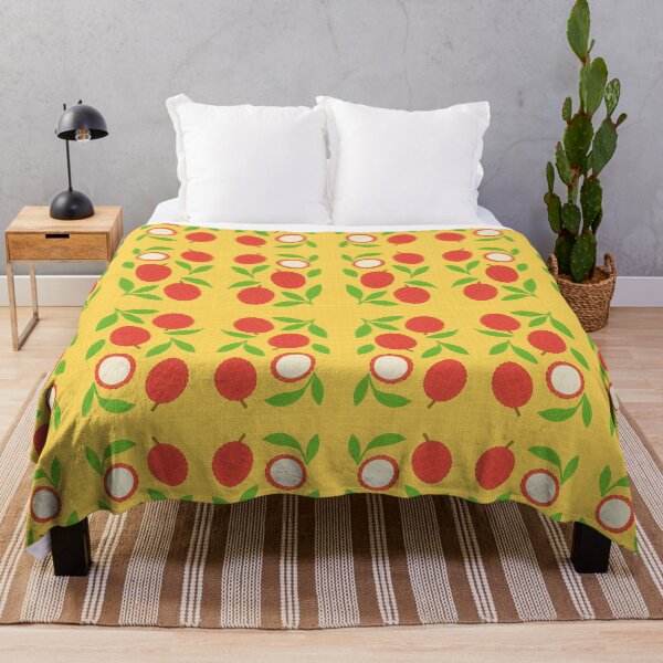 Item preview, Hand-Drawn Lychee Pattern on Yellow – Seamless Fruit Illustration designed and sold by Asbiell.