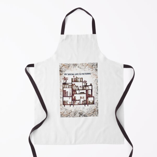Item preview, My social life is fictional /book lovers gifts designed and sold by AnnanArt.