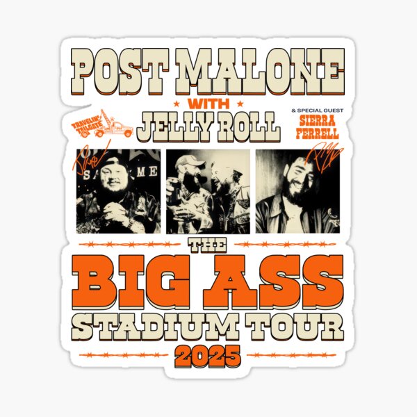 Item preview, Post Malone Jelly Roll Tour designed and sold by MicheleWelHoBo.