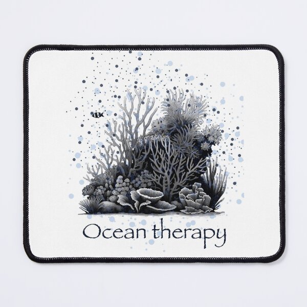 Item preview, Ocean Therapy – Calming Coastal Vibes Minimalist Sea Quote designed and sold by AnnanArt.