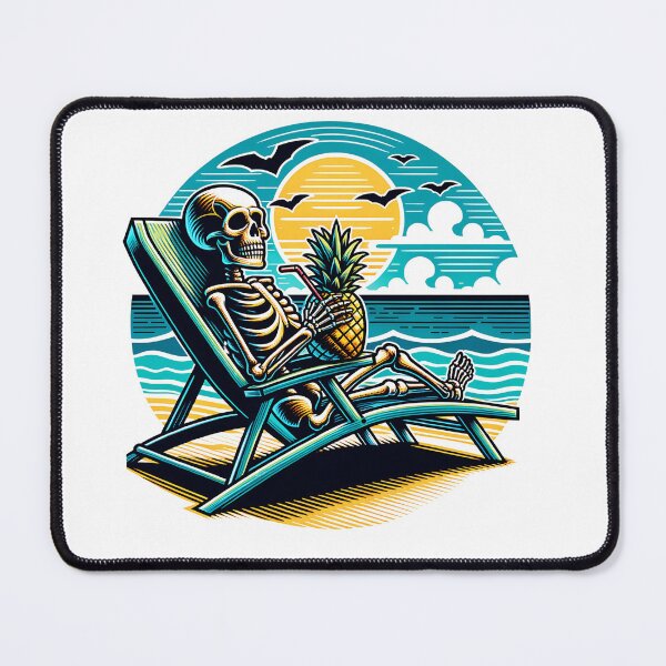 Item preview, Summerween, Skeleton Beach Shirt, Spooky Summer Tee, Halloween designed and sold by MindfullyCreated.