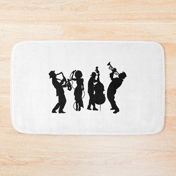 Item preview, Black and White Silhouette Jazz Band  designed and sold by Rana M. Muasher.