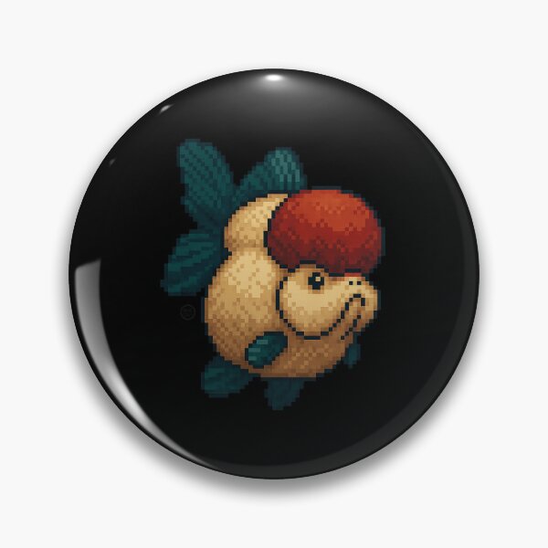 Item preview, Goldfish - Pixel Art - 8bit graphics 16bit graphics - Retro Nes Snes Fish Art - Oranda designed and sold by Kabuji Store.
