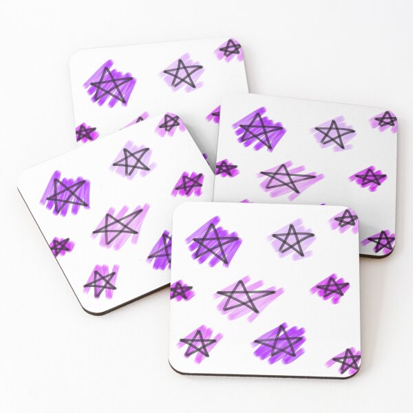Item preview, Five-pointed stars with purple backgrounds designed and sold by nicolmm.