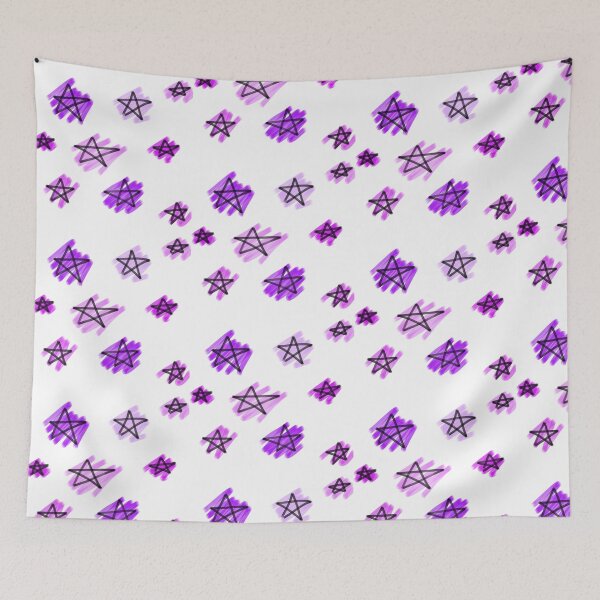 Item preview, Five-pointed stars with purple backgrounds designed and sold by nicolmm.