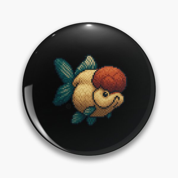 Item preview, Goldfish - Pixel Art - 8bit graphics 16bit graphics - Retro Nes Snes Fish Art - Oranda designed and sold by Kabuji Store.