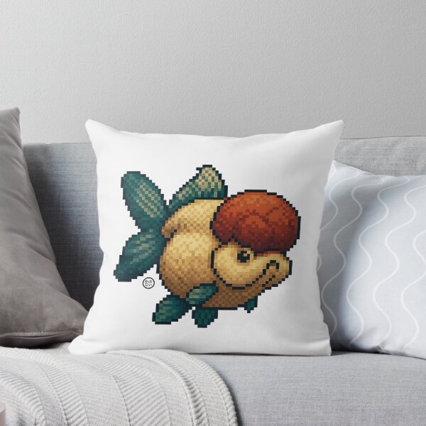 Item preview, Goldfish - Pixel Art - 8bit graphics 16bit graphics - Retro Nes Snes Fish Art - Oranda designed and sold by Kabuji Store.